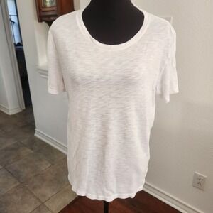 Splendid White Slub Tee Size L